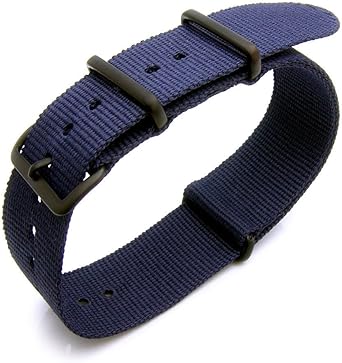 22mm NATO Band NATO22009BK(UK) - Correa de Nailon, Color Azul (22)