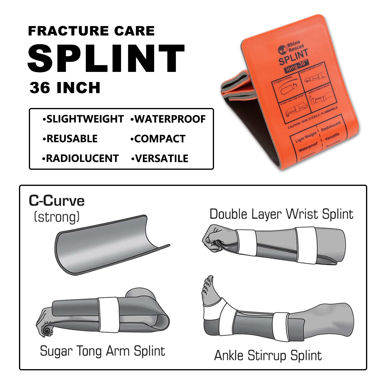 RHINO RESCUE First Aid Splint 36