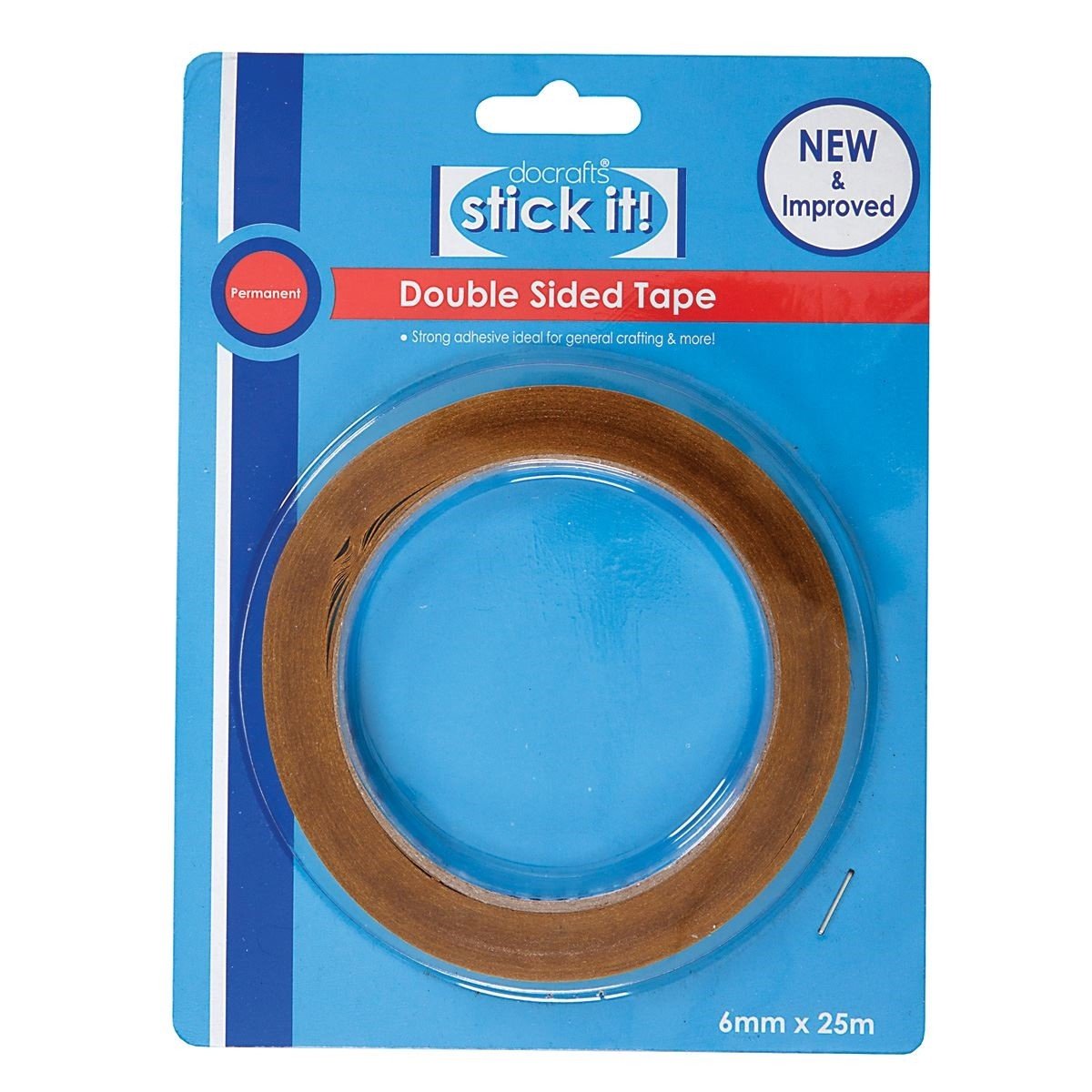 Stick it 25 x 6 mm Double Sided Tape, Brown