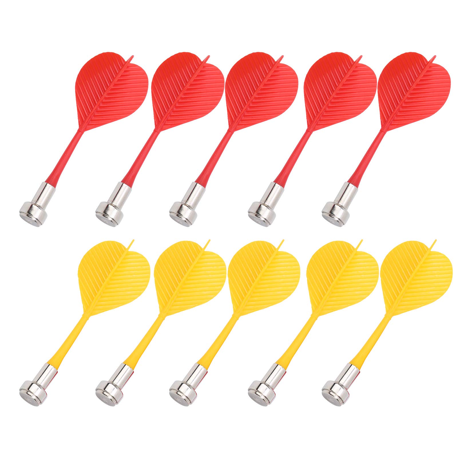 Magnet Dart, Magnetic Connection Dart Needle Magnet Wordpad Securety Flat Heads 5Pcs Red and Yellow