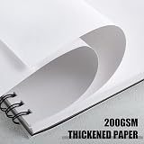 Thboxes A4 Sketchbook 200GSM 40 Sheets Hardcover Spiral Bound 80 Pages view 3