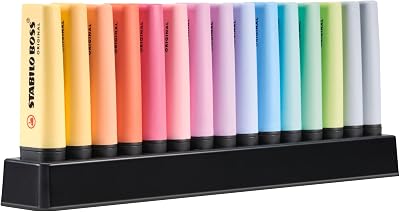 Stabilo Boss Original Pastel Highlighter Deskset 15 14 Pastel Colours