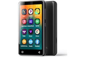 INNIOASIS MP3 Player with Bluetooth and WiFi,MP3 Player with Spotify,Spotify Kids,Audible,Pandora,Amazon Music,4" Music Player MP4 Up to 1TB(80GB,Black)