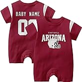 KREDE Baby Clothes Unisex Baby Rompers Bodysuit Custom Name Number for Boys
