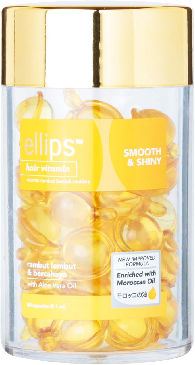 Amazon エリップス Ellips ヘアビタミン 50粒入り 洗い流さない ヘア トリートメント イエロー エリップス ヘア美容液 通販