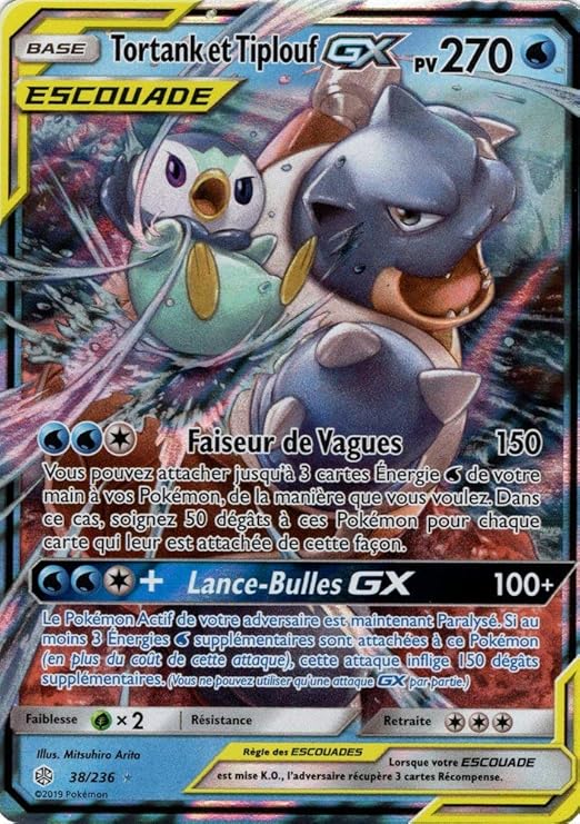 Carte Pokemon Sl12 Tortank Et Tiplouf Gx Escouade 270 Pv 38 236 Ultra Rare Amazon Fr Jeux Et Jouets