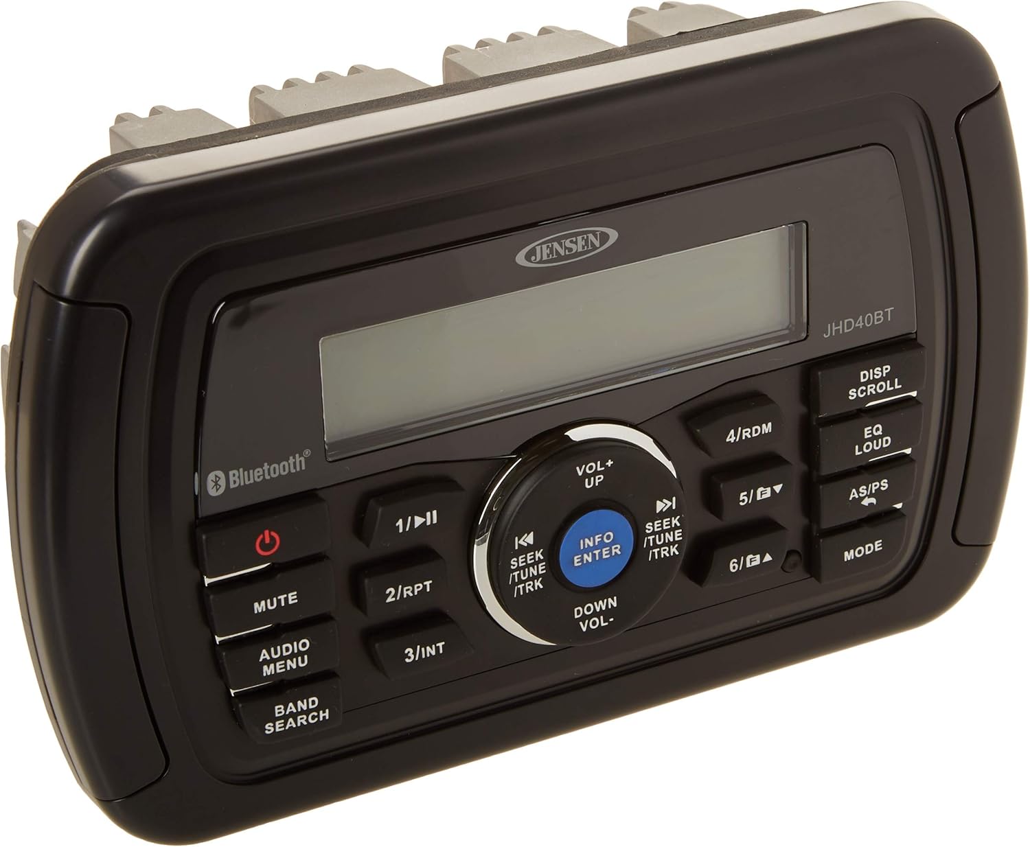 Black JENSEN JHD40BTR AM/FM/WB/USB Bluetooth Stereo