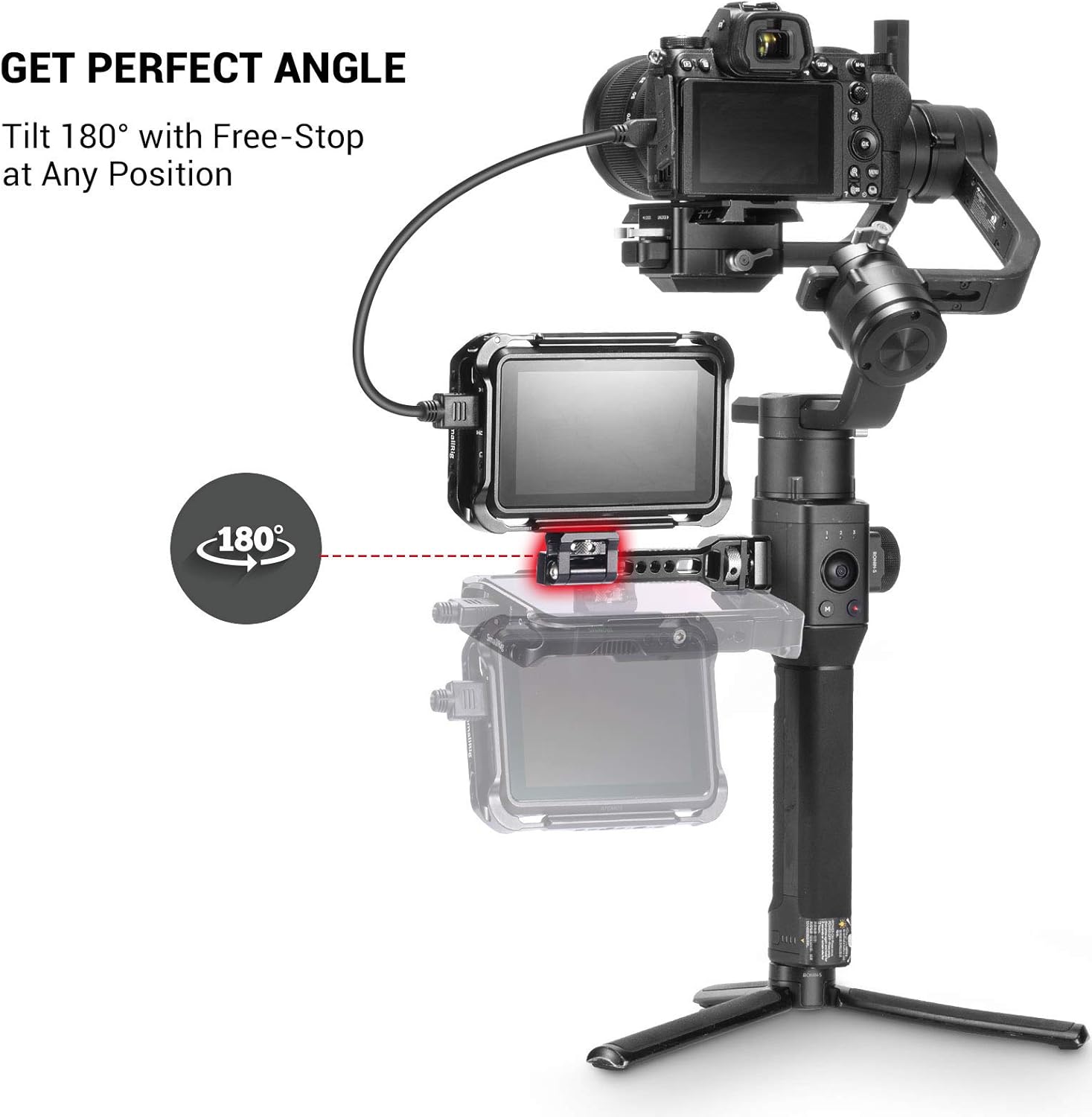 SMALLRIG Adjustable Camera Monitor Mount for DJI Ronin-S/Ronin-SC/Zhiyun Crane 3/Weebill Lab - BSE2386 : Camera & Photo