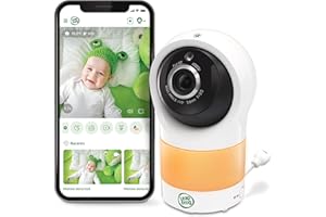 LeapFrog 1080p WiFi Remote Access 360 Degree Pan & Tilt Camera, Video Baby Monitor Night Light, Color Night Vision, LF1911