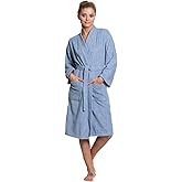 Turkuoise Soft & Absorbent Towel Robe, 100% Cotton Turkish Terry Cloth Kimono Bathrobes for Women