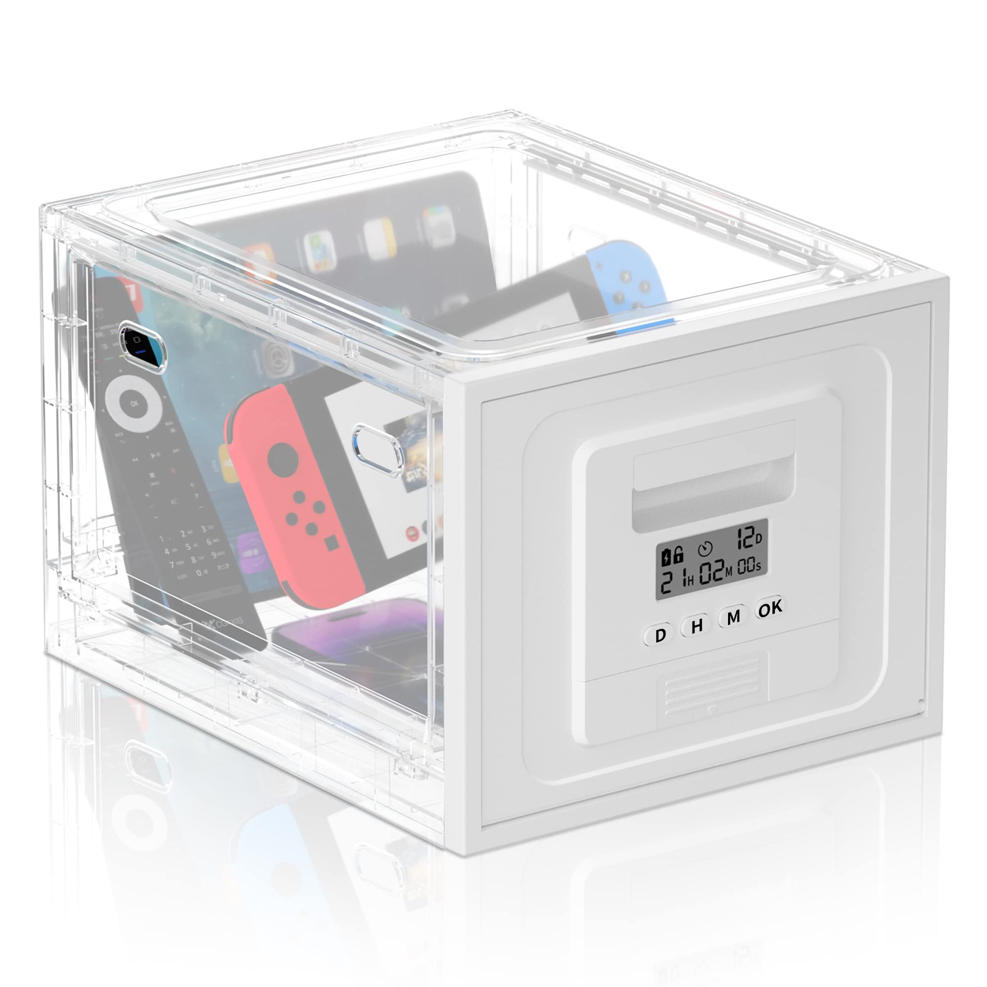 Photo 1 of Timed Lock Box, Phone Lock Box with Timer, Small Time Lock Box for Phones, Video Games, Social Media, Snacks, Self-Control Lockable Storage Boxes, Phone Jail Time Locking Container for Better Habits