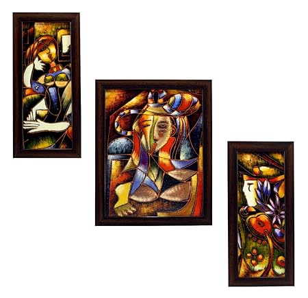 3 Piece Set of Framed Wall Hanging Art Print