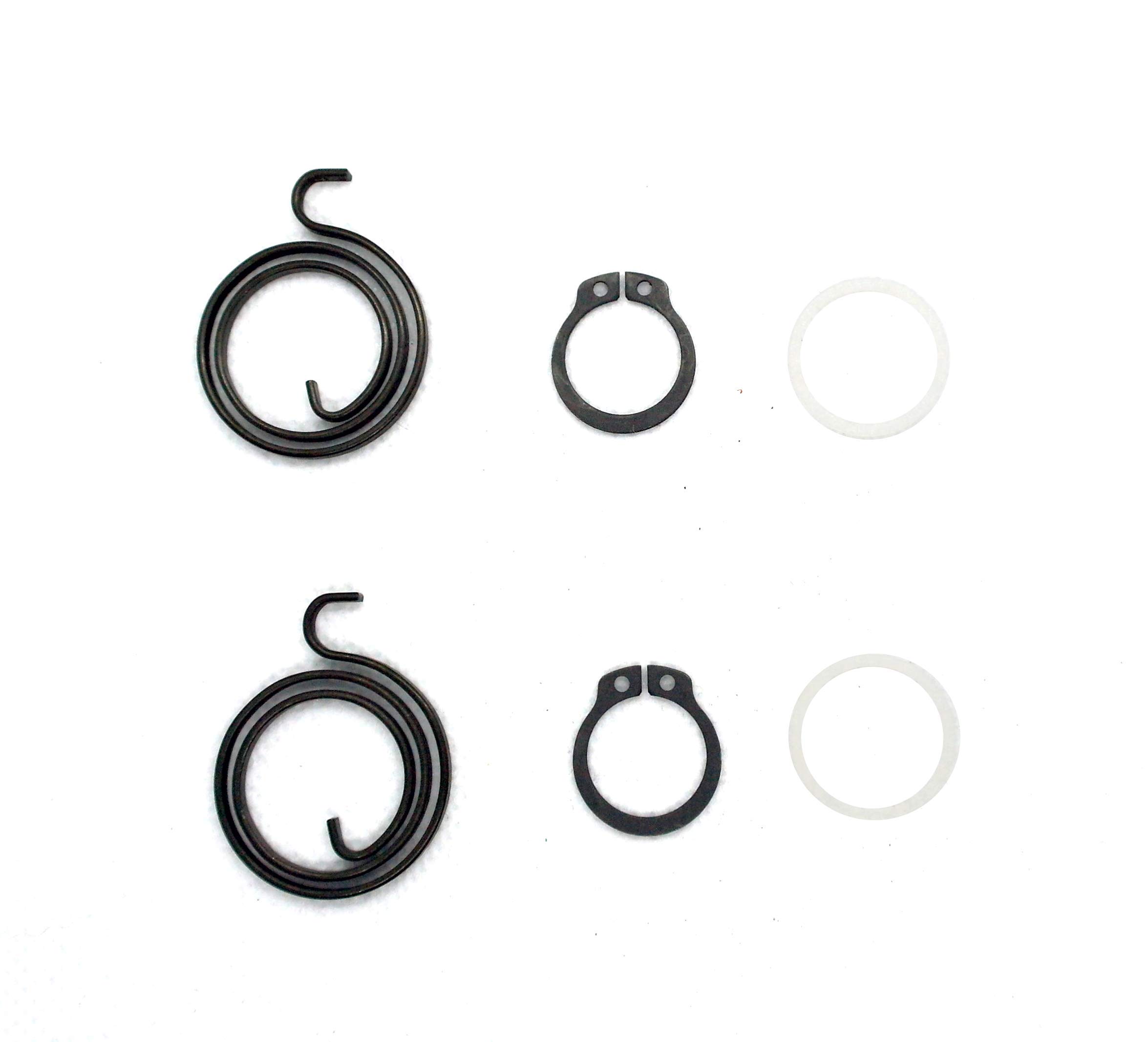 FixitFlo Door Handle Repair KIT: 2 Springs 2 Circlips and 2 Nylon Washers, KIT 2B (2.5T x 2.5mm, Circlips & 20.7mm Nylon Washers)