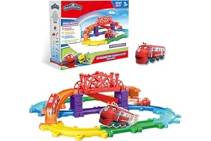 sumsync Chuggington Rainbow Electric Train Toy and Track Set for Toddler, Train Set Toys for 3 4 5 6 7 8 9 10 11 12+ Year Old Preschool Kids Boys and Girls, Gifts for Christmas Easter Birthday