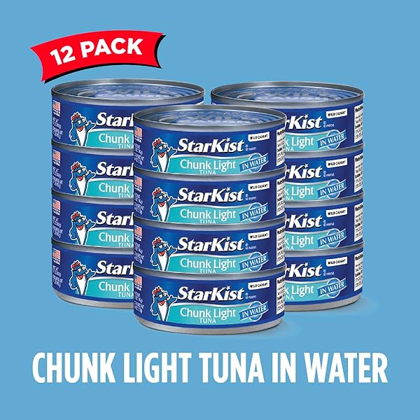 STARKIST CHUNK LIGHT TUNA IN WATER, 5 OZ CAN, PACK OF 12