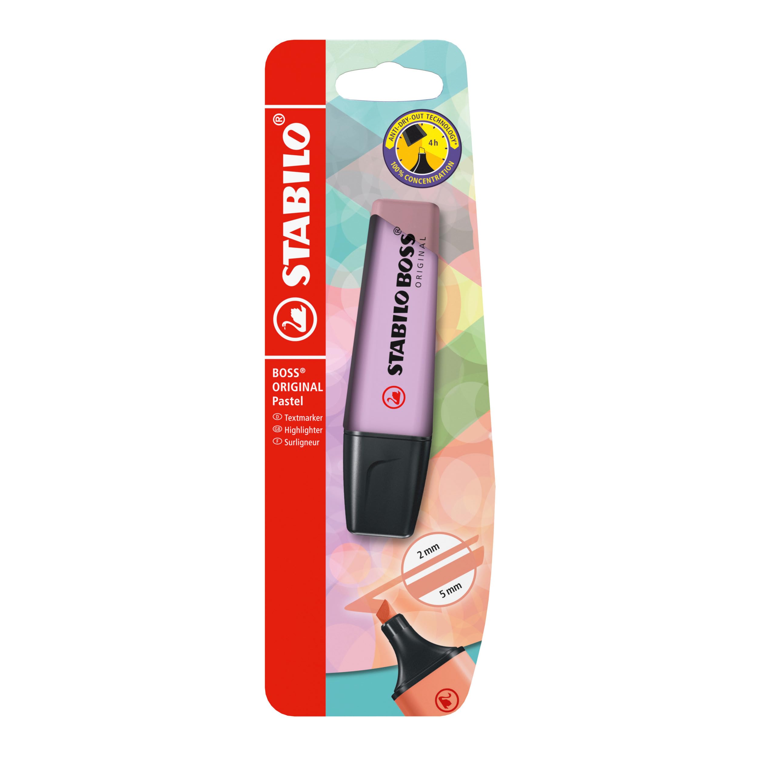 STABILO BOSS ORIGINAL Pastel - Highlighter - Pack of 1 - Lilac Haze