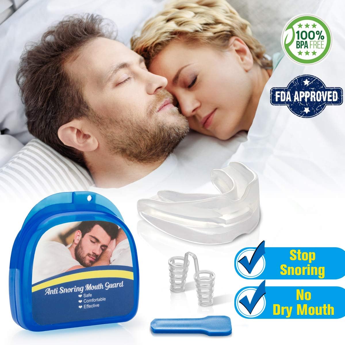 New Model Anti Snoring Device - Snoring Solution Best Snoring Aid - Snore Stopper - Snore Reducing Aid - Anti Snoring Solution