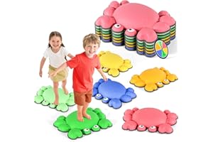 TOPNEW Stepping Stones for Kids, Non-Slip Balance Stepping Stones for Promoting Children's Coordination Skills, Toddler Stepping Stones Obstacle Course for Kids Age 3 4 5 6 7+