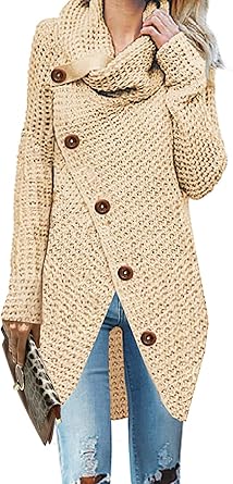 cowl neck cardigan women's