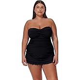 Profile by Gottex Women's Tutti Frutti Plus Size Bandeau Swimdress