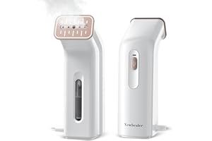 Newbealer 2in1 Steamer and Dry Iron for Beginners, Horizontal & Vertical Clothes Steamer, Non-Stick Ceramic Soleplate, 170ml Garment Wrinkle Remover, Auto-off, 1.2lbs (120V Only)