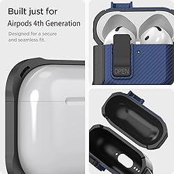 Olytop for Airpods 4 Case with Lock Clip, Rugged