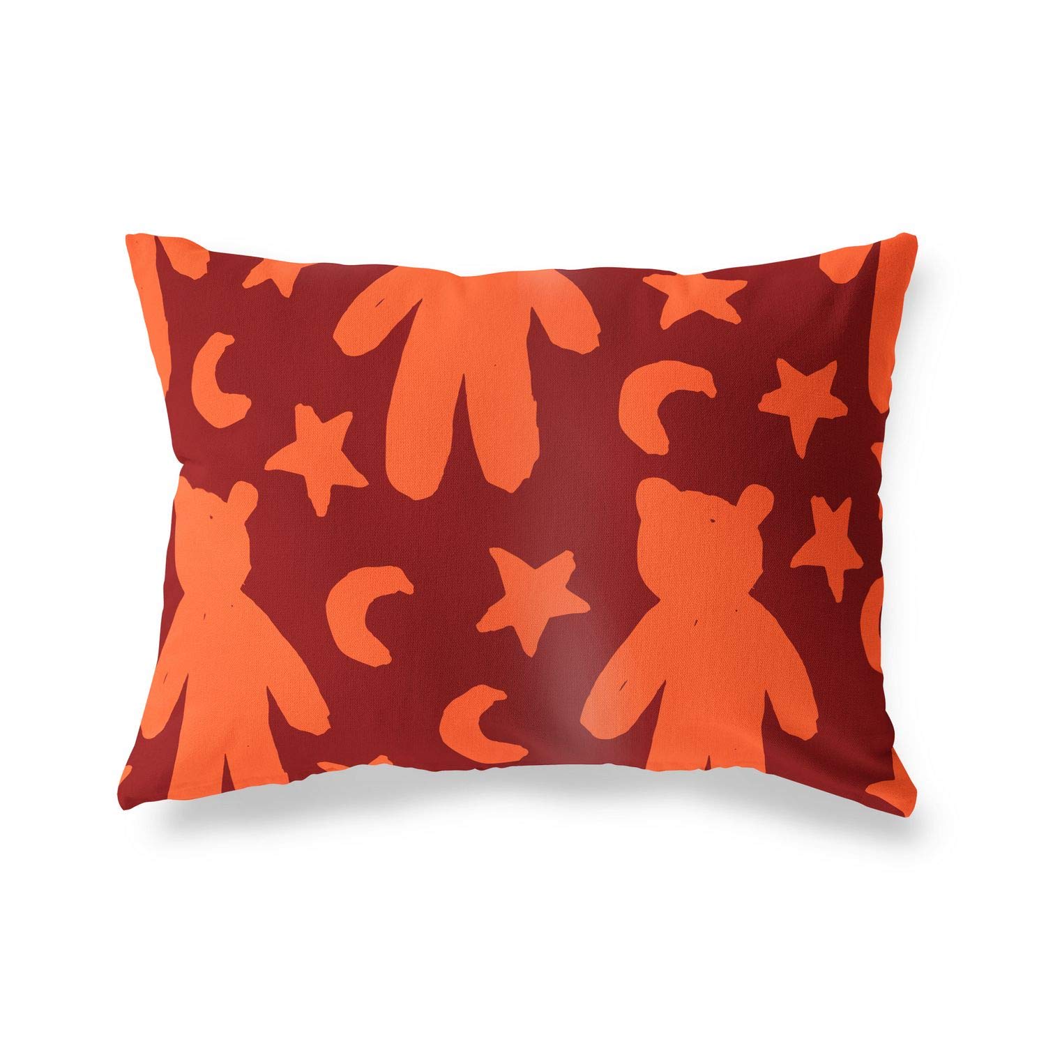 Bonamaison Decorative Cushion Cover Orange & Bordeux, Throw Pillow Covers, Home Decorative Pillowcases for Livingroom, Sofa, Bedroom, Size: 35x50 Cm - Designed and Manufactured in Turkey