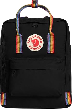 FJÄLLRAVEN Kånken, estampa laranja-arco íris queimado, tamanho único 