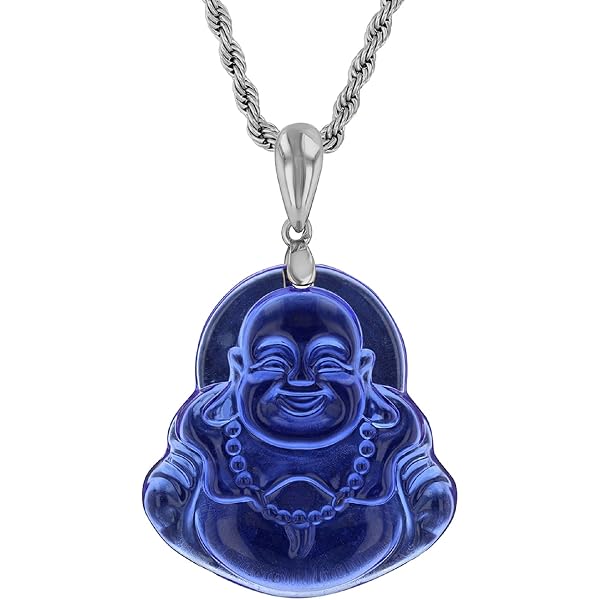 Happy Laughing Buddha Black Jade Pendant Necklace - Genuine Certified Jadeite, Good Luck Charm, Gift For Men & Women