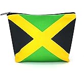 VOARYISA Canvas Makeup Bag Travel Toiletry Bag Makeup Bag for Women Girls Jamaica Flag Reggae(Jamaican)
