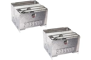 Sterno Foldable Portable Camping Stove - Easy-to-Assemble Outdoor Cooking Stove for Camping, Picnics, Tailgating & Emergencies - Silver