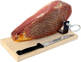 Serrano Schinken Gereift ohne Knochen + Schinkenhalter + Schinkenmesser 1 Kg - Mini Spanischer Schinken Jamonprive