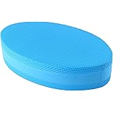 QWORK Stability Trainer Pad - Blue Foam Balance Exercise Cushion for Therapy, Yoga, Pilates, and Fitness - Non-Slip, Water-Resistant, Supports Ankle Stability, Relieves Knee and Elbow Pain