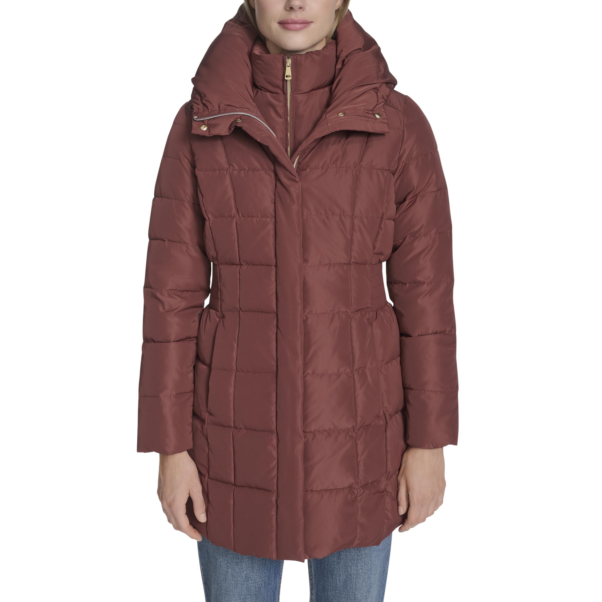 Cole Haan Women’s Outerwear coat, Walnut, Medium