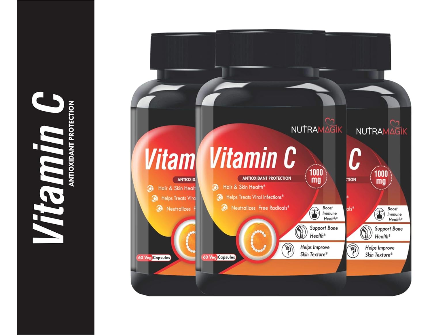 Nutramagik Vitamin C with Acerola Cherry,Rosehip Extract with Zinc