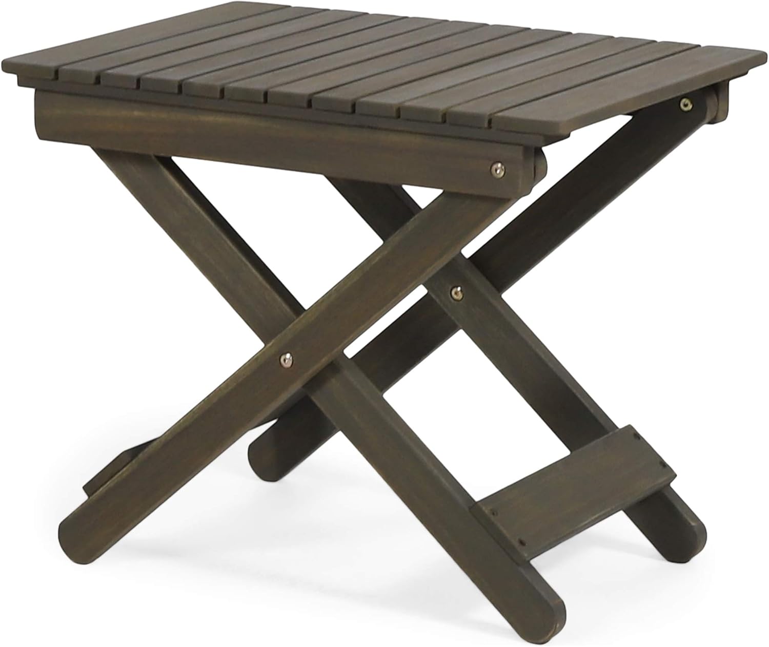 Christopher Knight Home 312839 Clementine Outdoor Folding Side Table, Gray : Garden & Outdoor