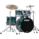 Tama Starclassic Walnut Birch Lacquer 4-Piece Shell Pack - Satin Sapphire Fade
