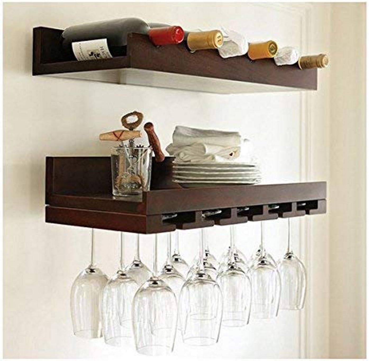 TG FURNITURE Rosewood/Sheesam Wood Wall Shelf with Natural Finish