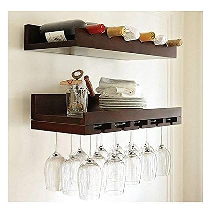 TG FURNITURE Rosewood/Sheesam Wood Wall Shelf with Natural Finish