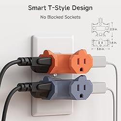 [UL Listed] Cable Matters 3-Pack 3 Way Plug Adapter