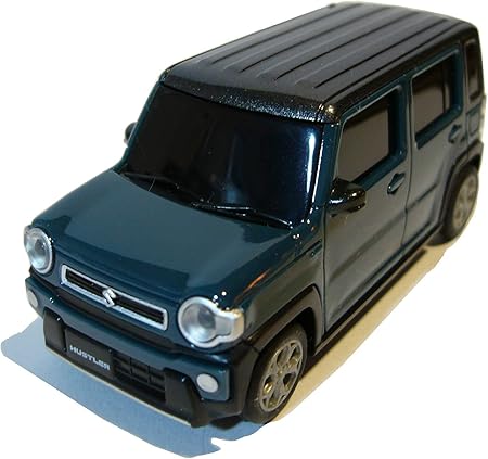 Amazon Suzuki スズキ 新型 ハスラー Hustler プルバックカー ミニカー 色見本 カラーサンプル デニムブルーメタリック ガンメタリック2トーン ミニカー ダイキャストカー おもちゃ