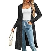 Cakulo Womens Long Cardigans Cable Knit Chunky Cardigan Sweaters Open Front Fall Winter Fashion Outfits Coats 2025