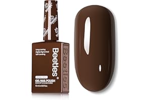 BEETLES GEL POLISH Beetles Dark Brown Gel Polish Fall Winter, 1 PC 15ML Hame Free Mocha Coffee Brown Color Polish Nail Gel Autumn Colorful Bottle Coffee o'Clock Soak Off UV Nail Art Manicure Gift for Women