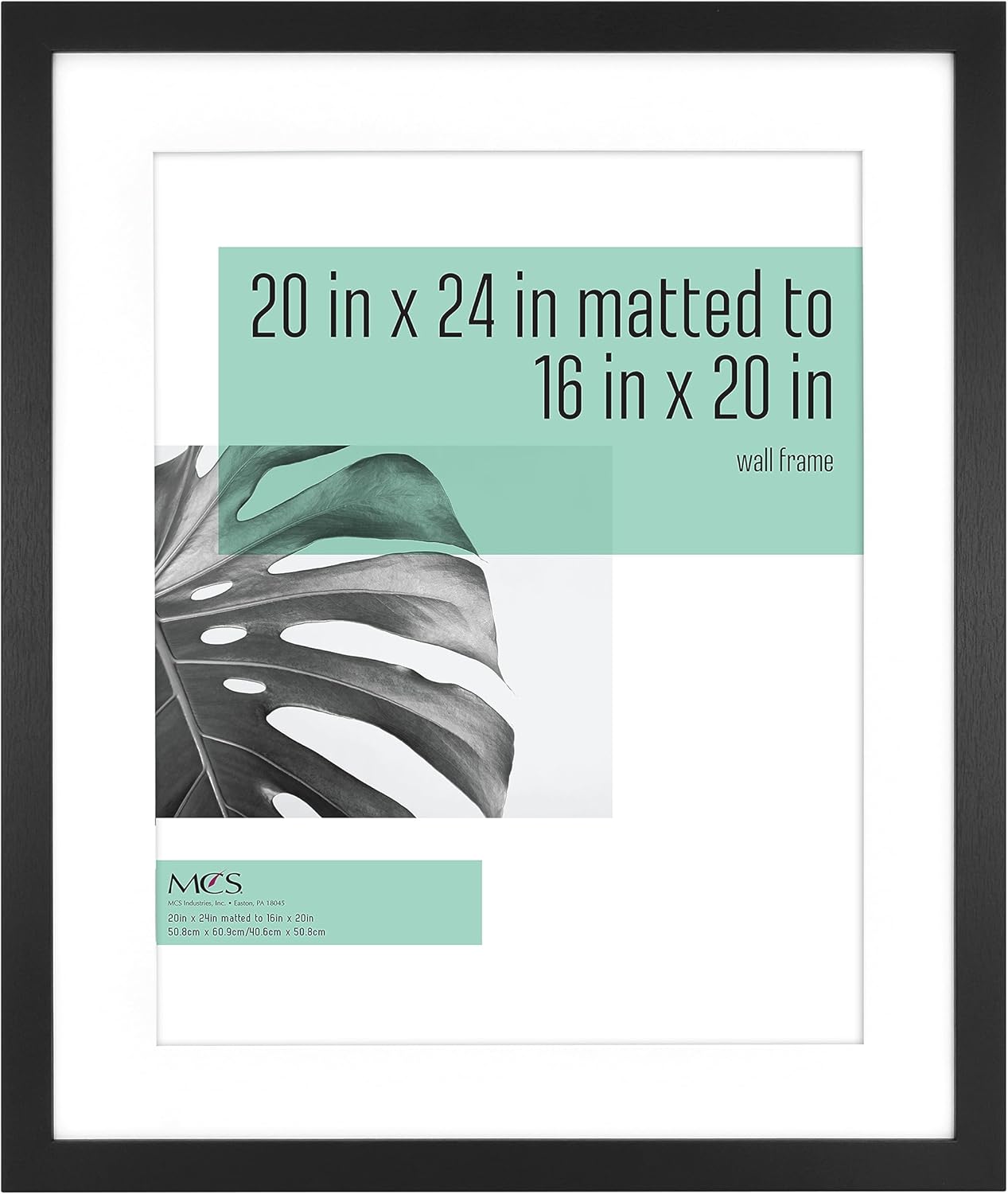 Photo Albums, Frames & Accessories - MCS Select Studio Gallery Wall Frame, Black Woodgrain, 20x24 matted to 16x20 in, Single