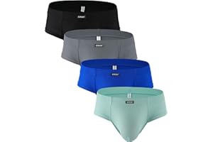 iKingsky Men's Cheeky Briefs Sexy Mid Coverage Back Underwear Low Rise Under Panties for Men