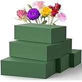 Upgraded 6 Pack Floral Flower Foam Blocks, Green Plant Foam for Flower Arrangements, Wet & Dry Florist Foam Styrofoam for Fre