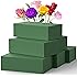 Upgraded 6 Pack Floral Flower Foam Blocks, Green Plant Foam for Flower Arrangements, Wet & Dry Florist Foam Styrofoam for Fre