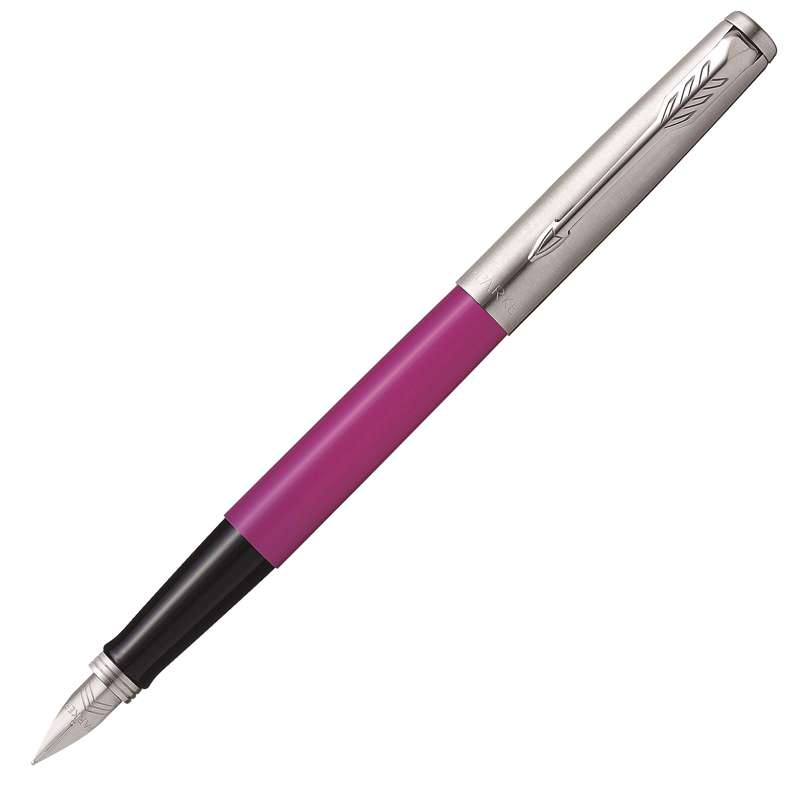 PARKER 2096904 Fountain Pen, Fine Point, Jotter, Original Magenta CT