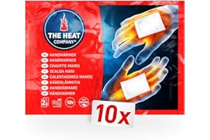 THE HEAT COMPANY Handwarmers - 10, 20 or 40 Pairs - EXTRA WARM - Hand Heat Pads - 12 Hours Warm Hands - Instant Heat - Air Ac