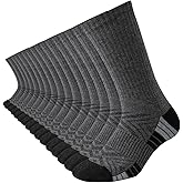 JOYNÉE 8 Pair Mens Thick Cushioned Athletic Crew Socks Breathable Moisture Wicking Work Running Socks for Men Size 9-12/12-15